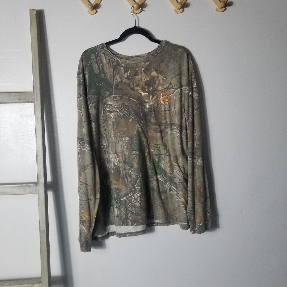 REALTREE MEN'S CAMOUFLAGE LONG SLEEVE SHIRT SIZE 2XL